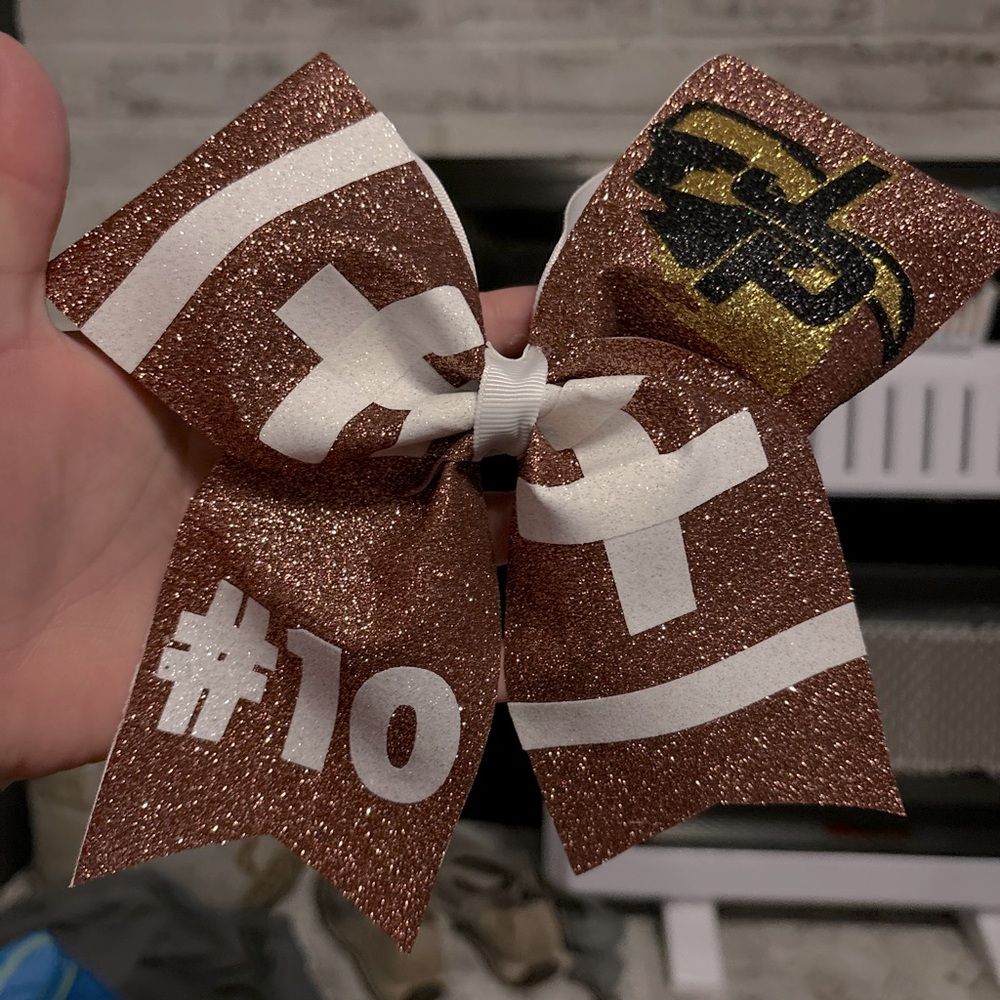 3in cheer bow football